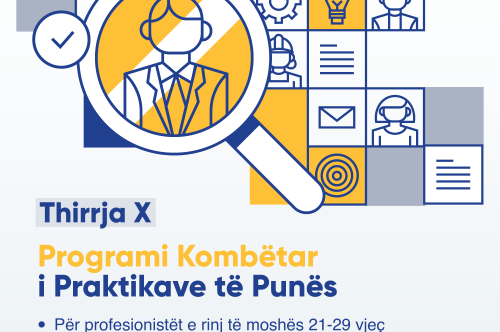 Në bashkëpunim me Ministrin e Shtetit për Rininë dhe Fëmijët, Autoriteti i Konkurrencës, bën me dije të gjithë të rinjtë e interesuar, për hapjen e Thirrjes së X të Programit Kombëtar të Praktikave të Punës.